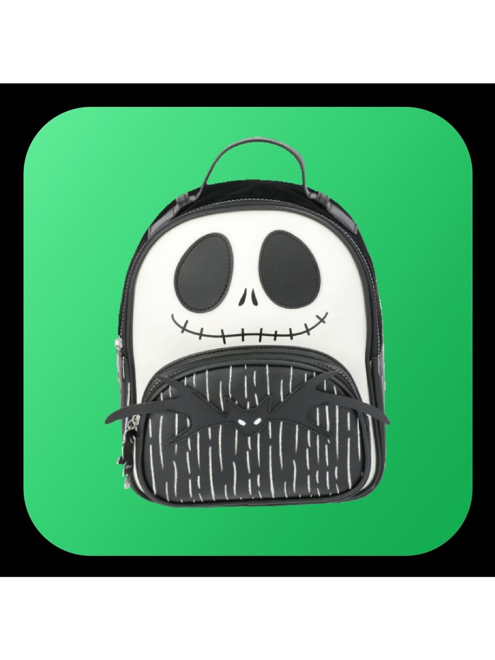 Nightmare Before Christmas Glow in the Dark Jack Skellington 10.5" Mini Backpack